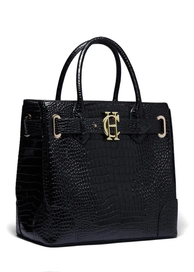 Women The Brompton Tote Black Croc Holland Cooper Tote Bags Women The Brompton Tote Black Croc Holland Cooper Tote Bags