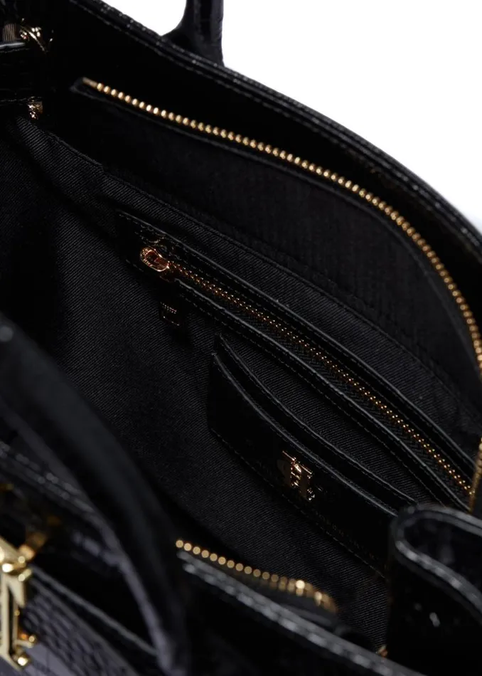 Women The Brompton Tote Black Croc Holland Cooper Tote Bags Women The Brompton Tote Black Croc Holland Cooper Tote Bags