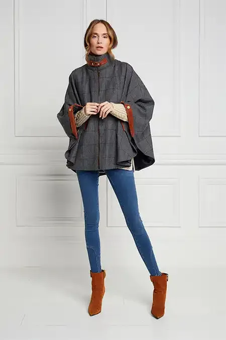 Women The Classic Cape Mid Blue Check Holland Cooper Tailoring