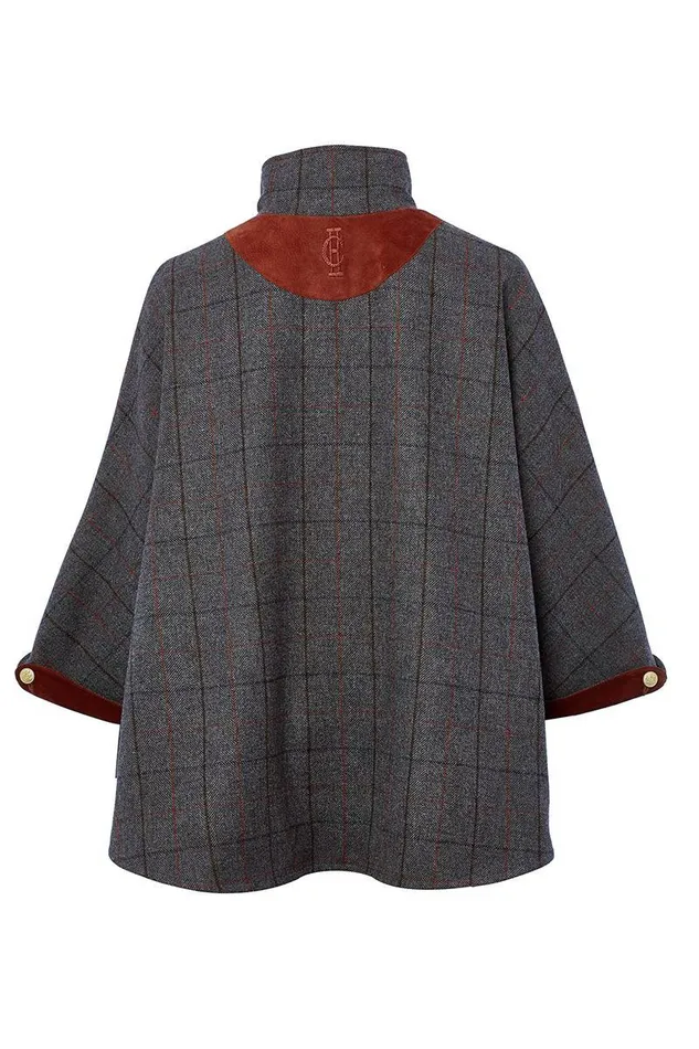 Women The Classic Cape Mid Blue Check Holland Cooper Tailoring
