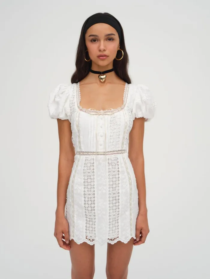Women Tracy Mini Dress White For Love and Lemons Dresses