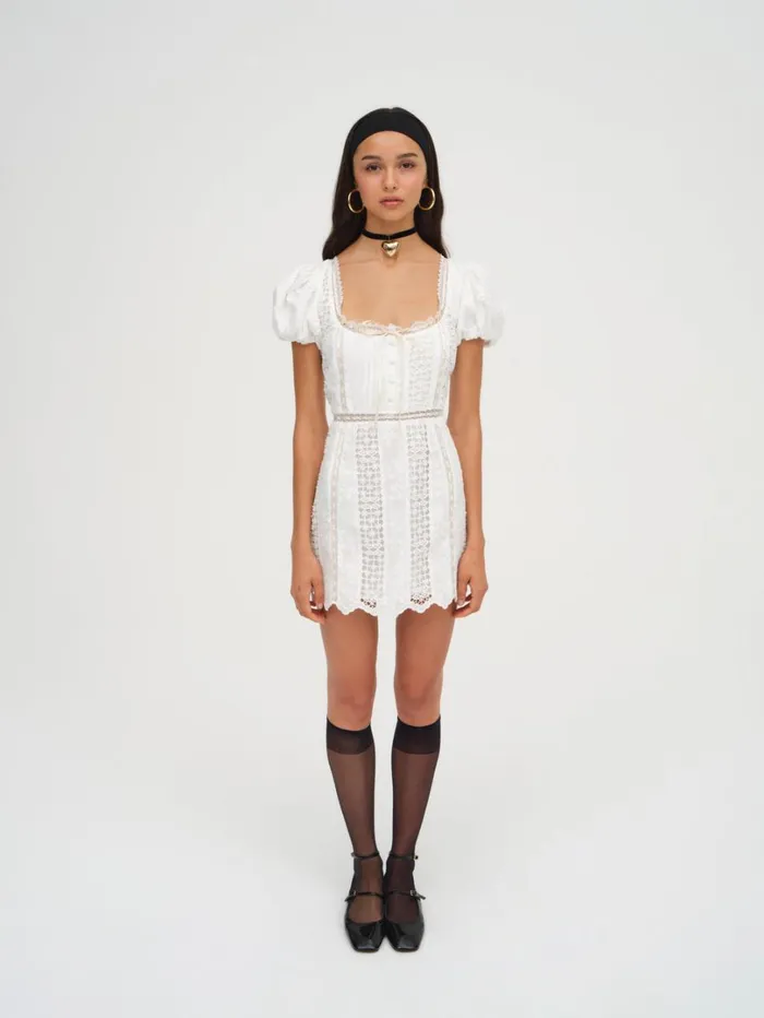 Women Tracy Mini Dress White For Love and Lemons Dresses Women Tracy Mini Dress White For Love and Lemons Dresses
