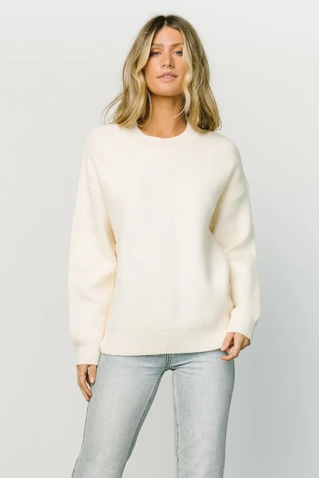 Women Tyson Knit Sweater Cream Baltic Born Sweaters Women Tyson Knit Sweater Cream Baltic Born Sweaters