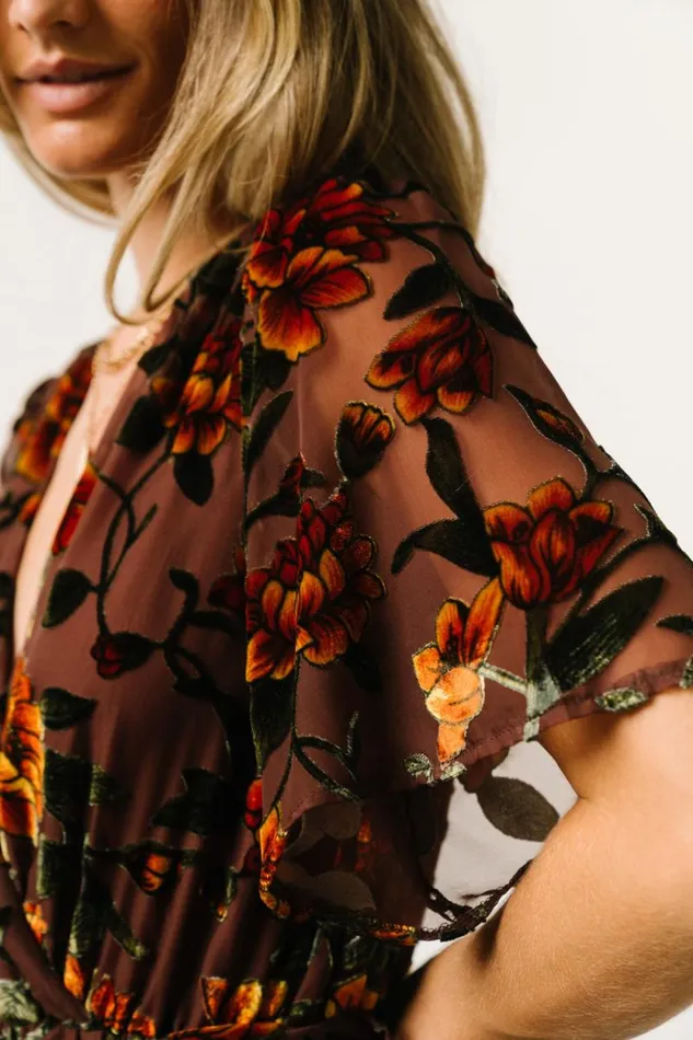 Women Uma Velvet Maxi Dress Clove Amber Floral Baltic Born Maxi Dresses Women Uma Velvet Maxi Dress Clove Amber Floral Baltic Born Maxi Dresses