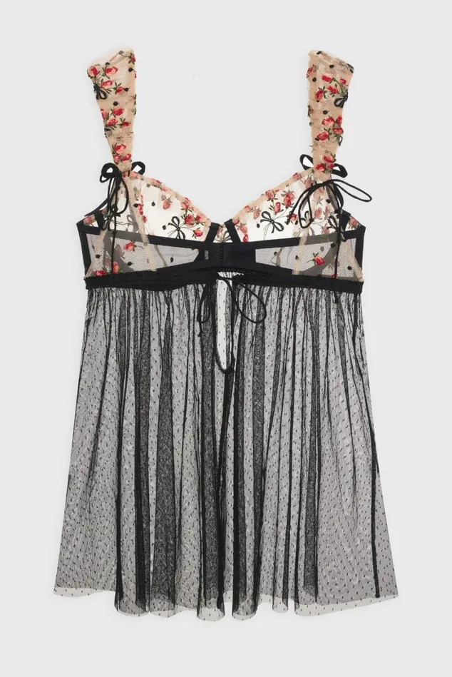 Women Vera Babydoll Slip Dress Black For Love and Lemons Lingerie Women Vera Babydoll Slip Dress Black For Love and Lemons Lingerie