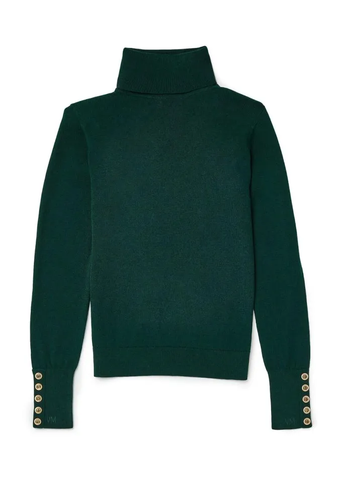 Women Victoria Cashmere Roll Neck Emerald Holland Cooper Knitwear Women Victoria Cashmere Roll Neck Emerald Holland Cooper Knitwear