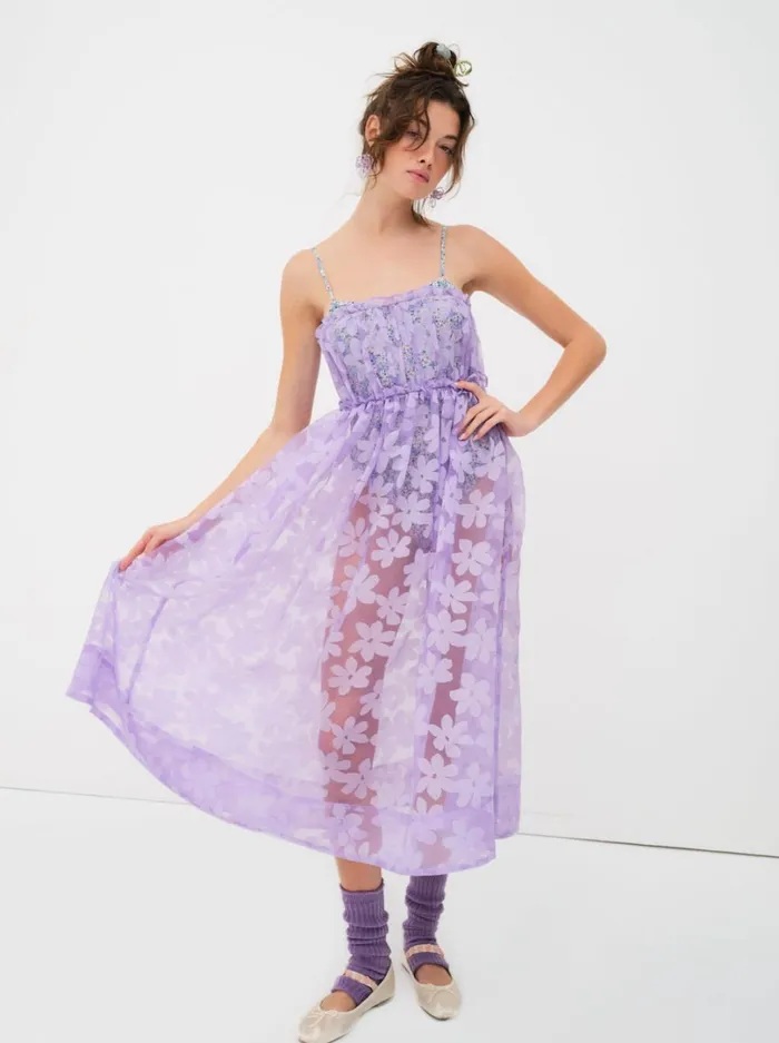 Women Villegas Midi Dress Purple For Love and Lemons Dresses Women Villegas Midi Dress Purple For Love and Lemons Dresses