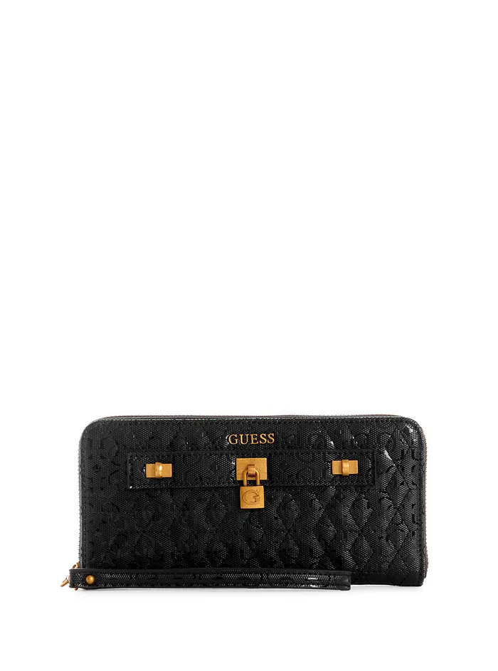 Women Wallets GUESS Black Isidora Large Wallet