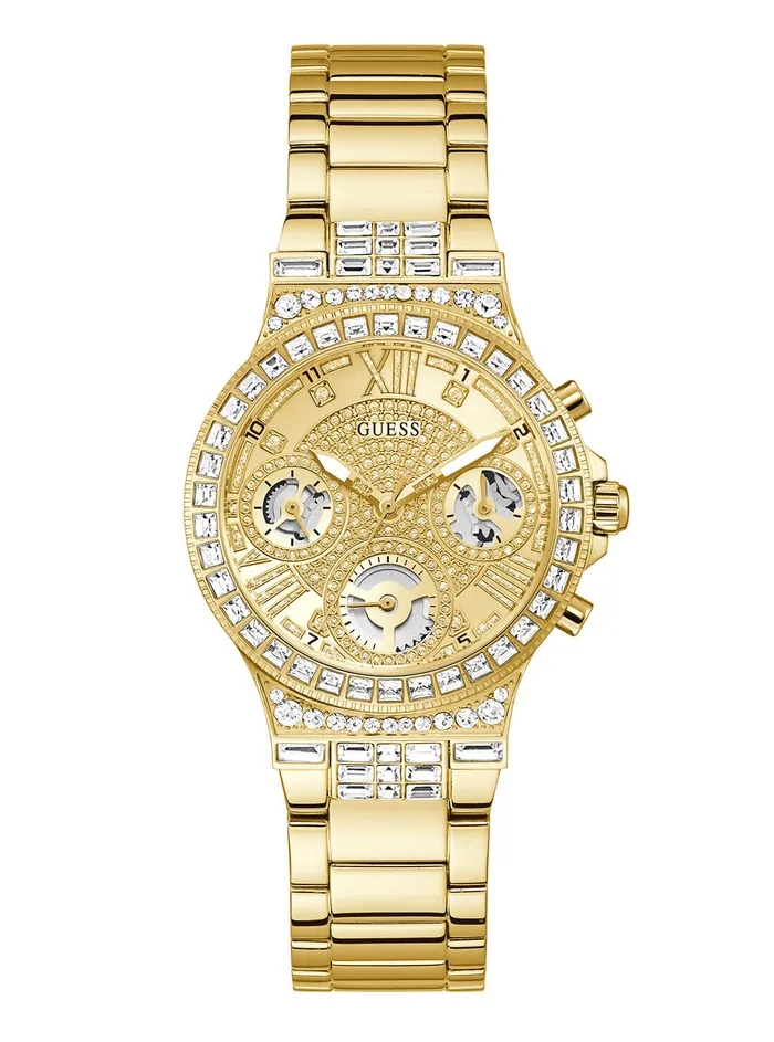Women Watches GUESS Gold Crystal Moonlight Watch