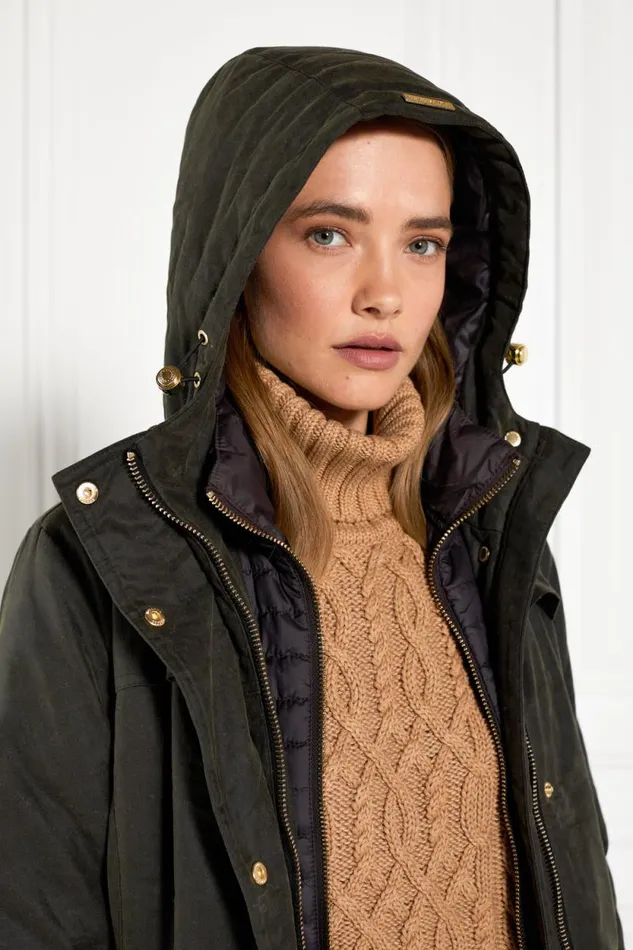 Women Wax Longline Field Coat Dark Olive Holland Cooper Coats Women Wax Longline Field Coat Dark Olive Holland Cooper Coats