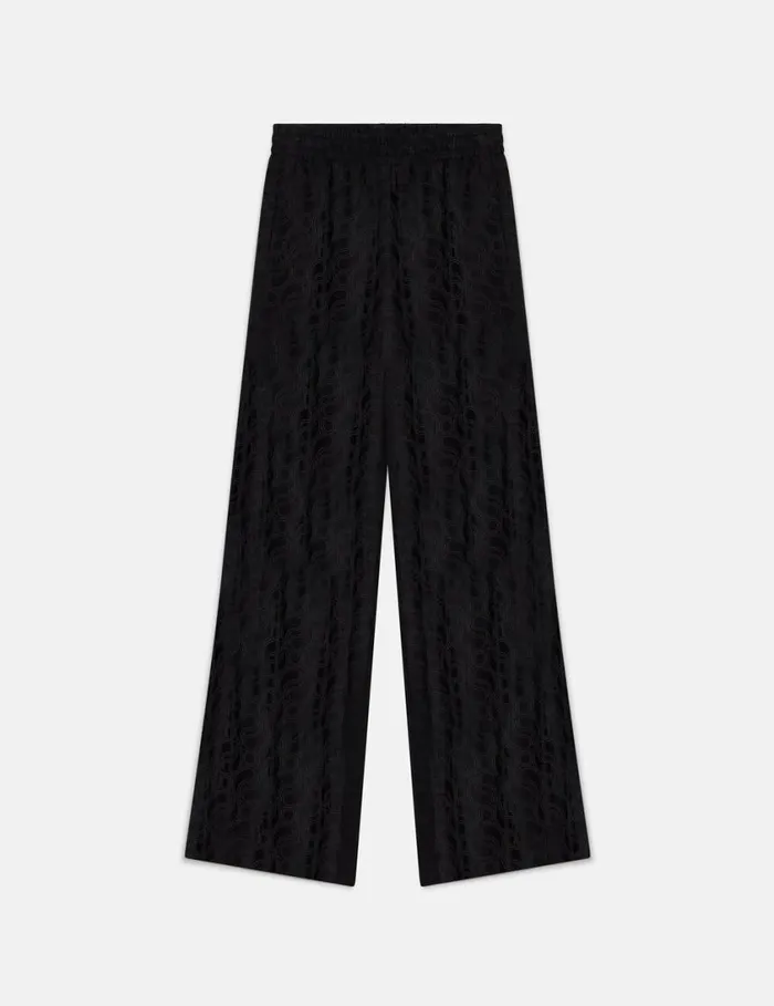 Women WideLeg SWave Trousers Black Stella McCartney Pants And Shorts