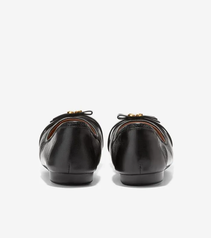 Women Women039s Tova Bow Ballet Black Cole Haan Flats and SlipOns Women Women039s Tova Bow Ballet Black Cole Haan Flats and SlipOns