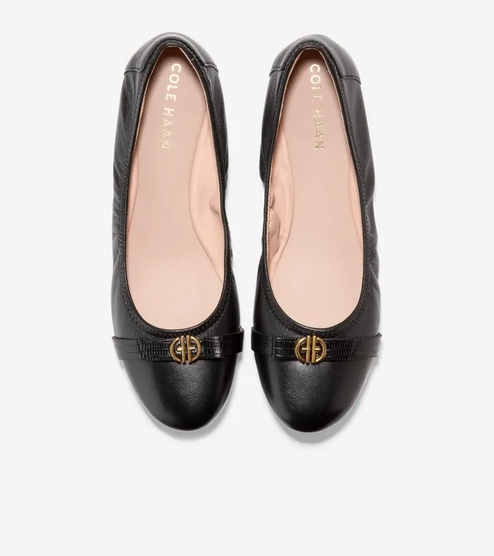 Women Women039s Tova Bow Ballet Black Cole Haan Flats and SlipOns Women Women039s Tova Bow Ballet Black Cole Haan Flats and SlipOns
