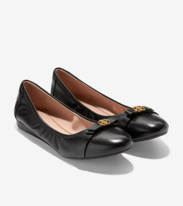 Women Women039s Tova Bow Ballet Black Cole Haan Flats and SlipOns Women Women039s Tova Bow Ballet Black Cole Haan Flats and SlipOns