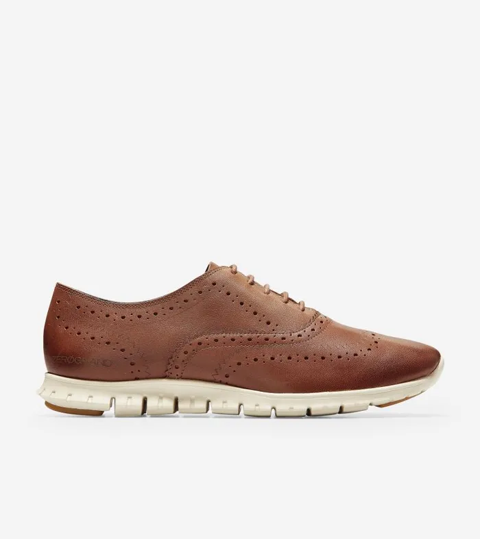 Women Women039s ZERGRAND Wingtip Oxford Brown Cole Haan Oxfords