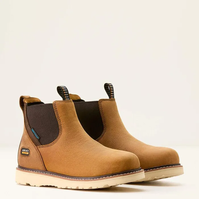 Women Work Boots and Shoes Ariat Rebar Wedge Chelsea Waterproof Work Boot Antique Brown Women Work Boots and Shoes Ariat Rebar Wedge Chelsea Waterproof Work Boot Antique Brown