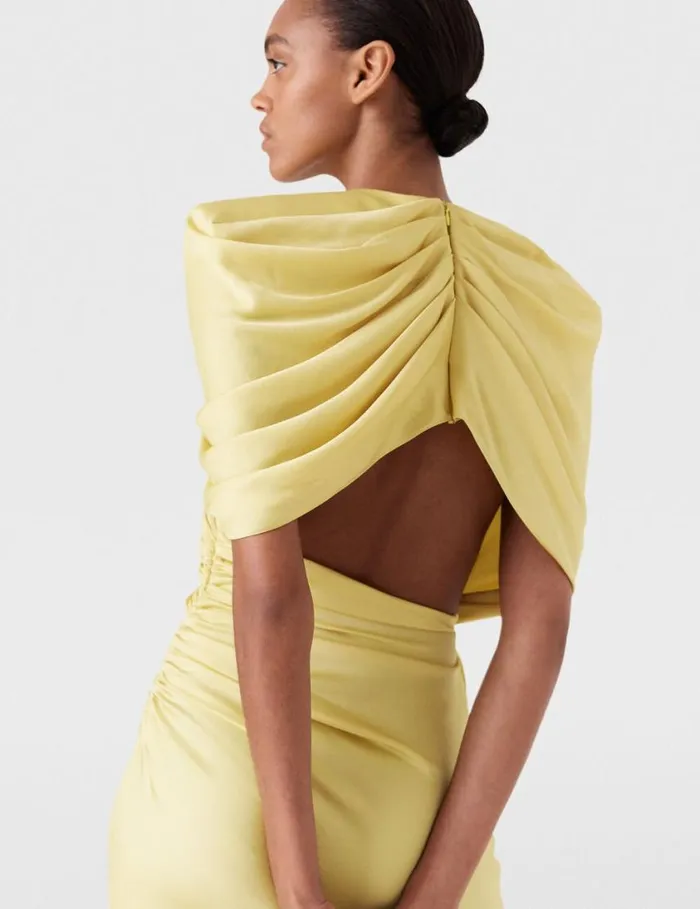 Women WrapOver Maxi Dress Chamomile Stella McCartney Dresses Women WrapOver Maxi Dress Chamomile Stella McCartney Dresses