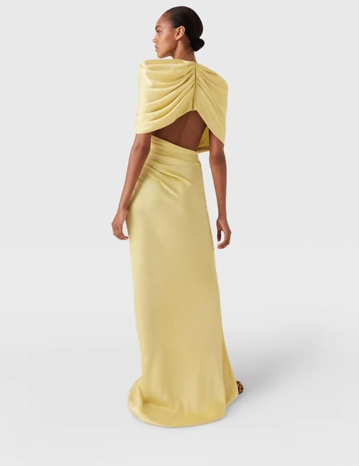 Women WrapOver Maxi Dress Chamomile Stella McCartney Dresses Women WrapOver Maxi Dress Chamomile Stella McCartney Dresses
