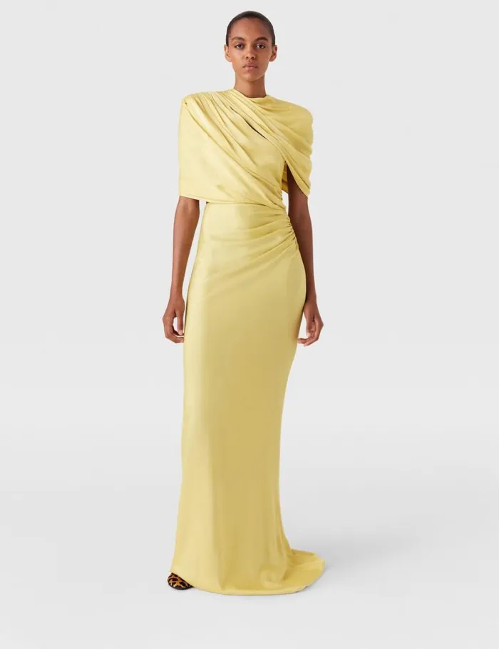 Women WrapOver Maxi Dress Chamomile Stella McCartney Dresses Women WrapOver Maxi Dress Chamomile Stella McCartney Dresses
