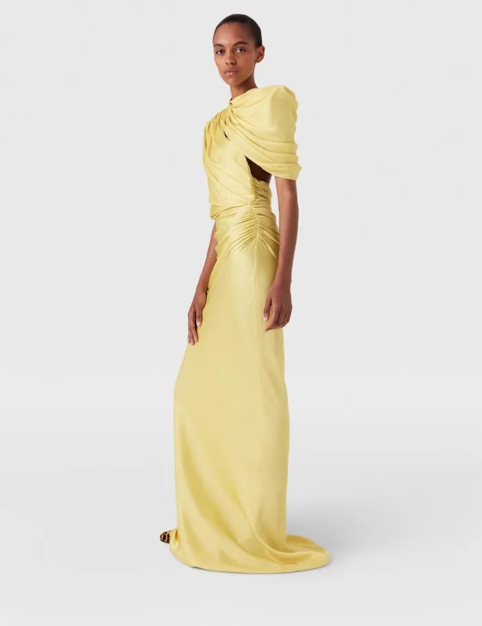 Women WrapOver Maxi Dress Chamomile Stella McCartney Dresses Women WrapOver Maxi Dress Chamomile Stella McCartney Dresses
