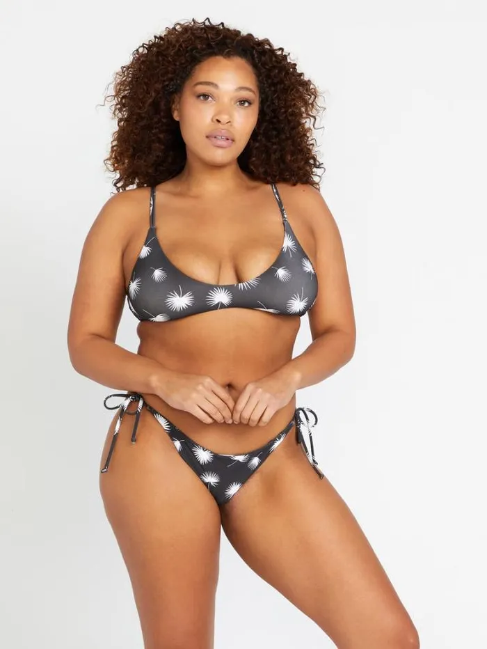 Womens Bikinis Volcom Just Fans Scoop Bikini Top 8211 Vintage Black