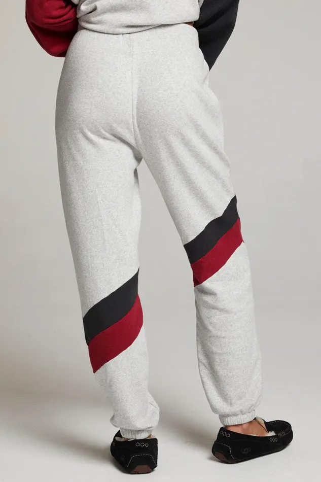 Womens Bottoms Chaser Brand Skull Fire Color Block Joggers