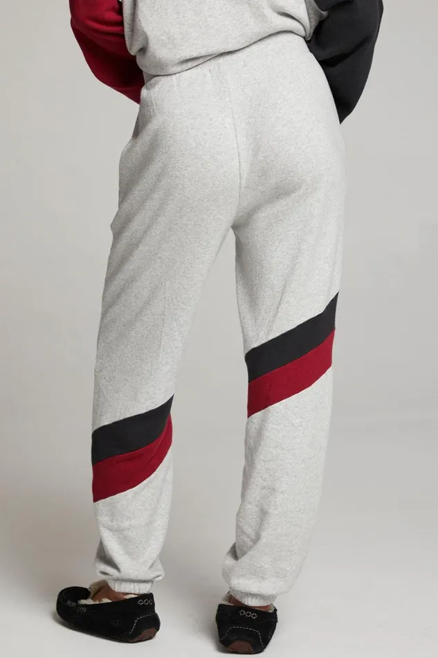 Womens Bottoms Chaser Brand Skull Fire Color Block Joggers
