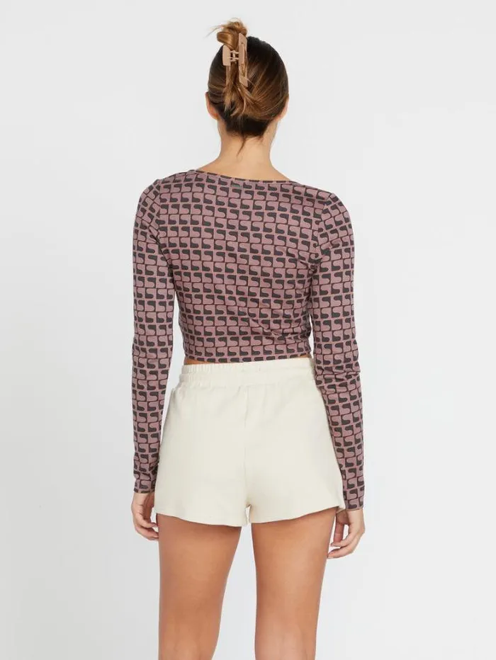 Womens Bottoms Volcom Lived In Lounge Fleece Shorts 8211 Cream