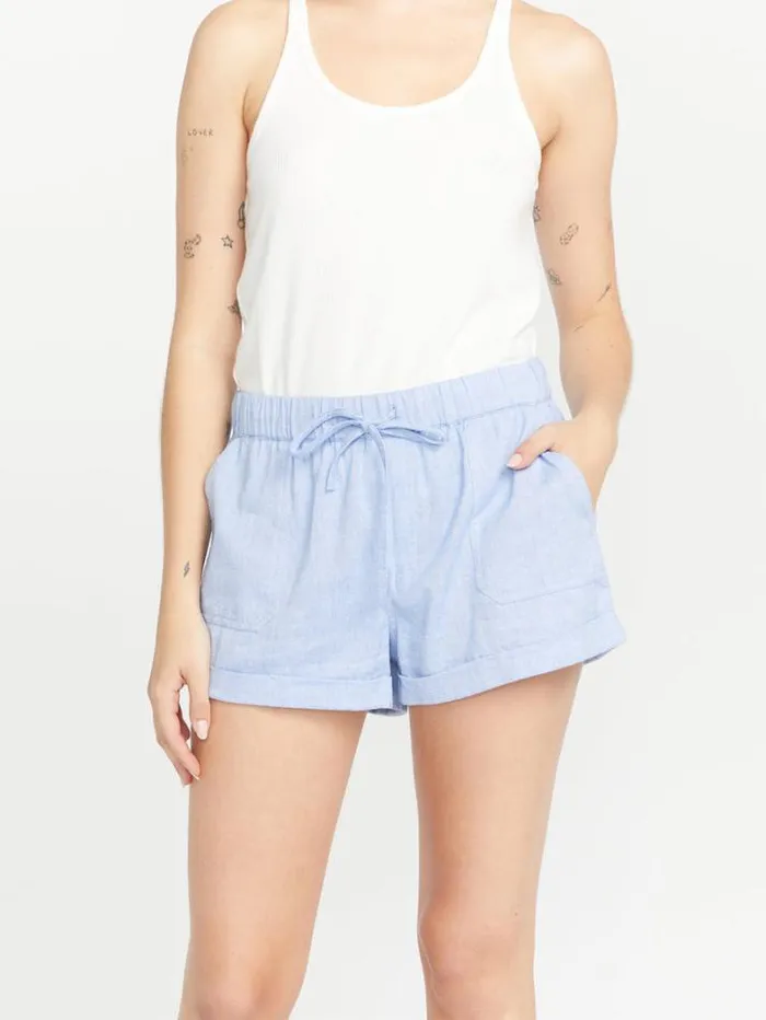 Womens Bottoms Volcom Sunday Strut Shorts 8211 Chambray