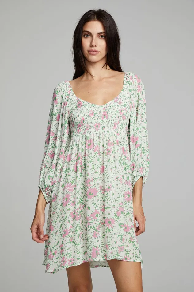 Womens Dresses Chaser Brand Dolce Mini Dress 8211 Daisy Floral Print
