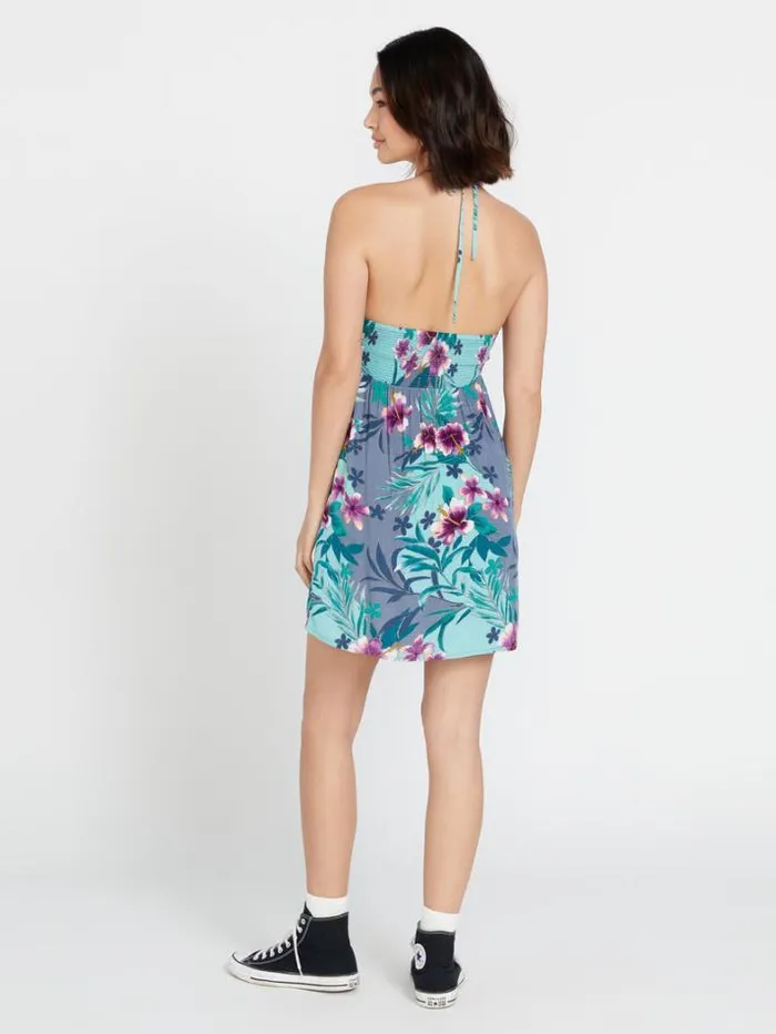Womens Dresses Volcom Brohamas Dress 8211 Glacier Blue