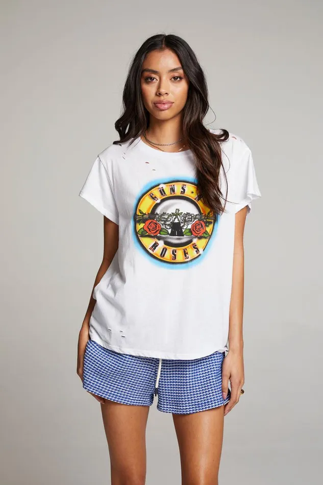 Womens Graphics Chaser Brand Guns N039 Roses Classic Logo Tee
