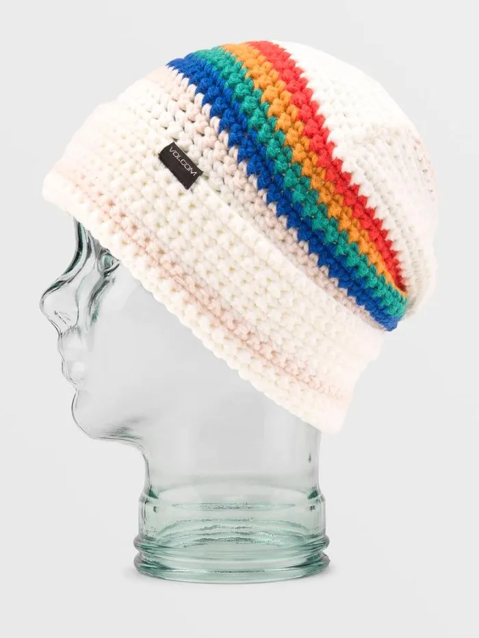 Womens Hats and Beanies Volcom Yay Crochet Beanie 8211 White