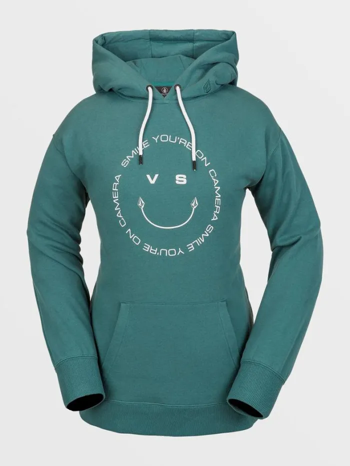 Womens Hoodies and Sweatshirts Volcom Costus Pullover Fleece 8211 Balsam
