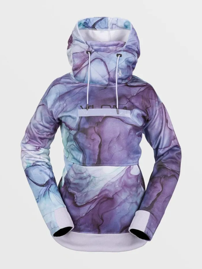 Womens Hoodies and Sweatshirts Volcom Riding Hydro Hoodie 8211 Glacier Ink