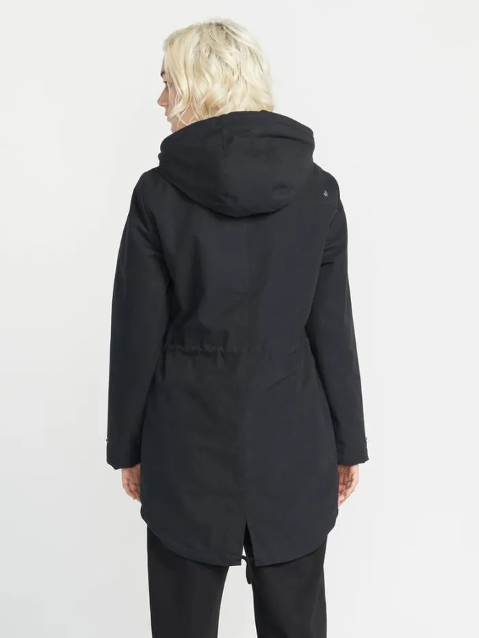 Womens Jackets Volcom Walk On By 5K Parka Jacket 8211 Black