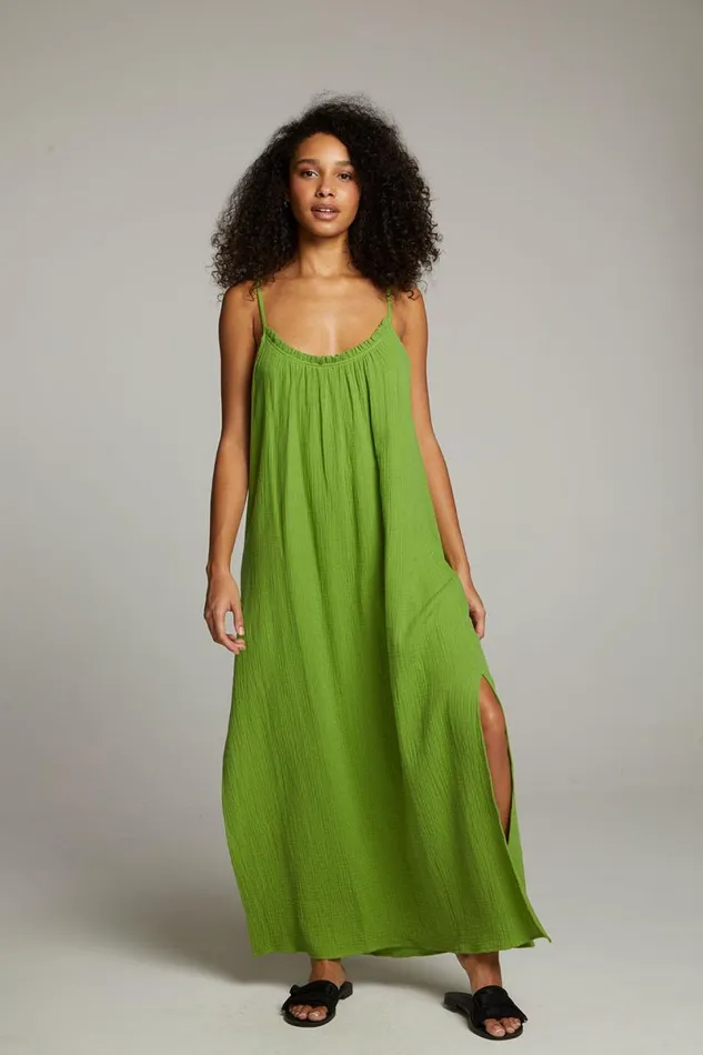 Womens Loungewear Chaser Brand Bull Piquant Green Maxi Dress