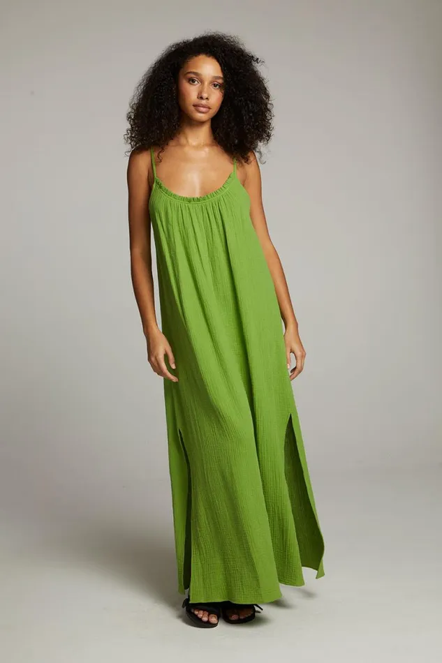 Womens Loungewear Chaser Brand Bull Piquant Green Maxi Dress