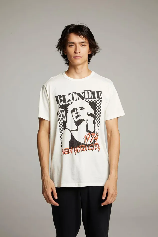 WomensMens Music Chaser Brand Blondie New York City 1974 Crew Neck Tee