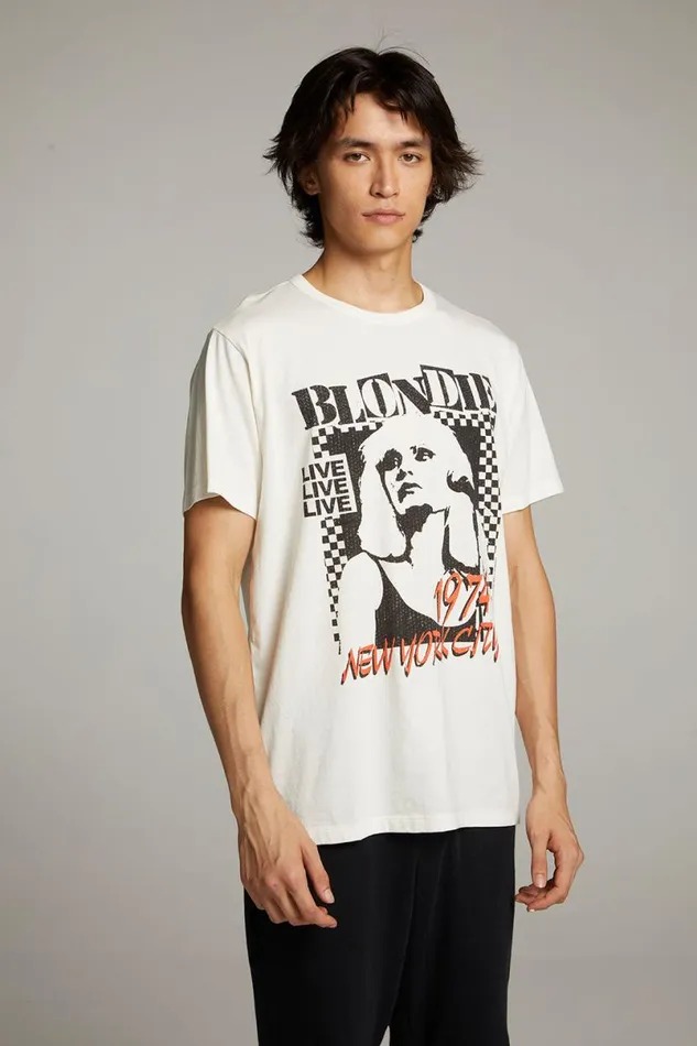 WomensMens Music Chaser Brand Blondie New York City 1974 Crew Neck Tee