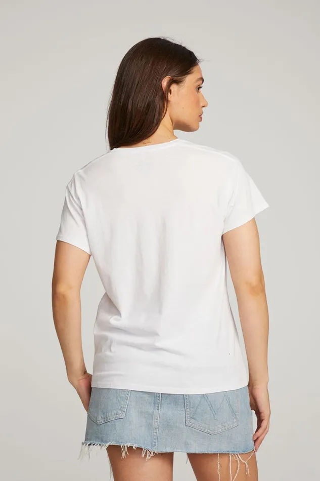 Womens Music Chaser Brand Rolling Stones Classic Logo Tee