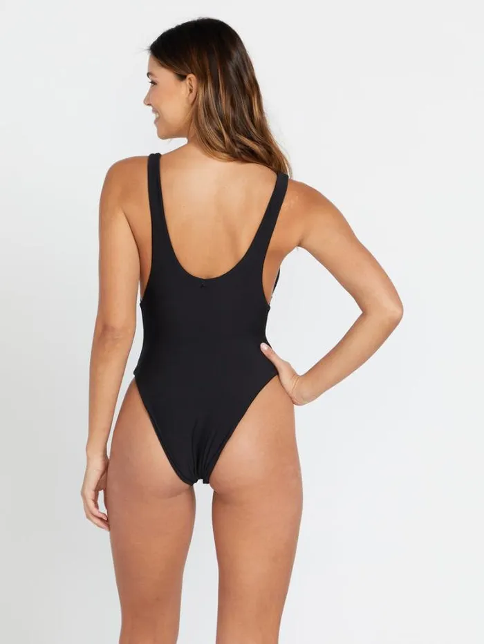 Womens OnePieces Volcom Simply Seamless One Piece Swimsuit 8211 Black