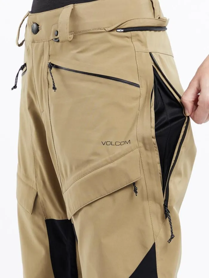 Womens Pants Volcom VCo At Stretch GoreTex Pants 8211 Dark Khaki