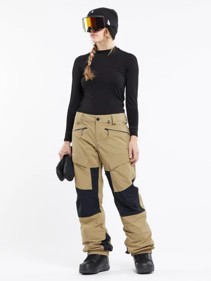 Womens Pants Volcom VCo At Stretch GoreTex Pants 8211 Dark Khaki