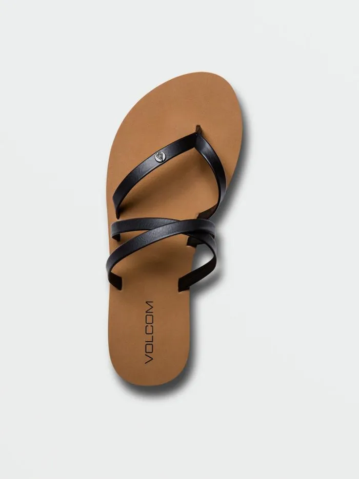 Womens Sandals Volcom Easy Breezy II Sandals 8211 Black