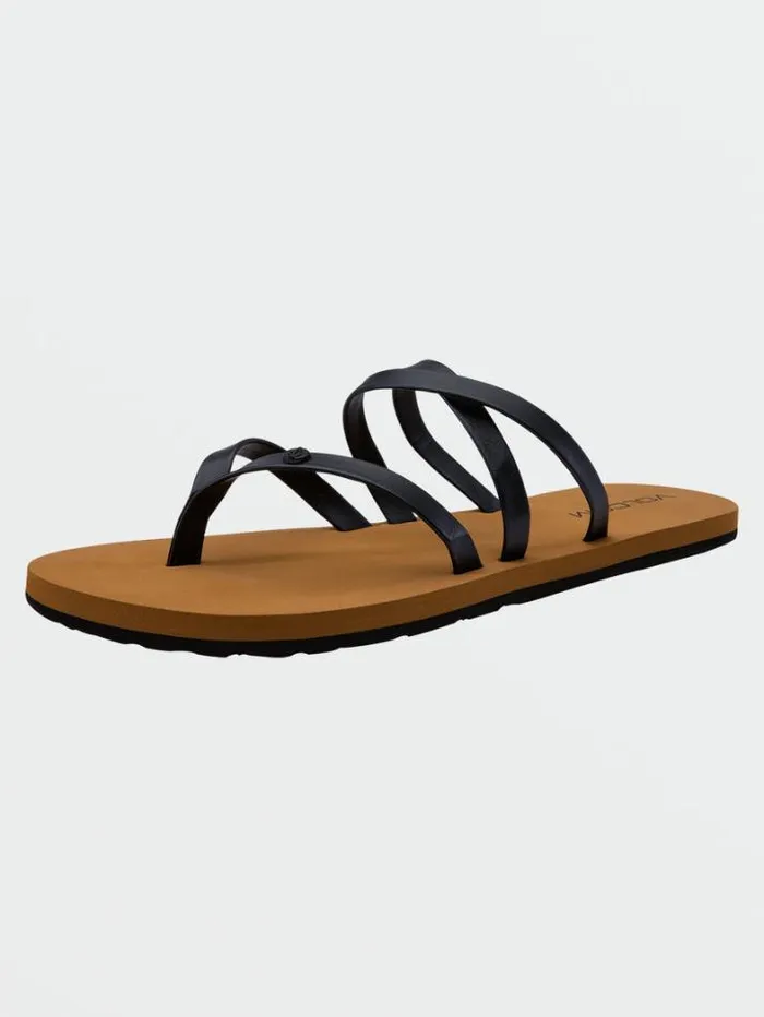 Womens Sandals Volcom Easy Breezy II Sandals 8211 Black