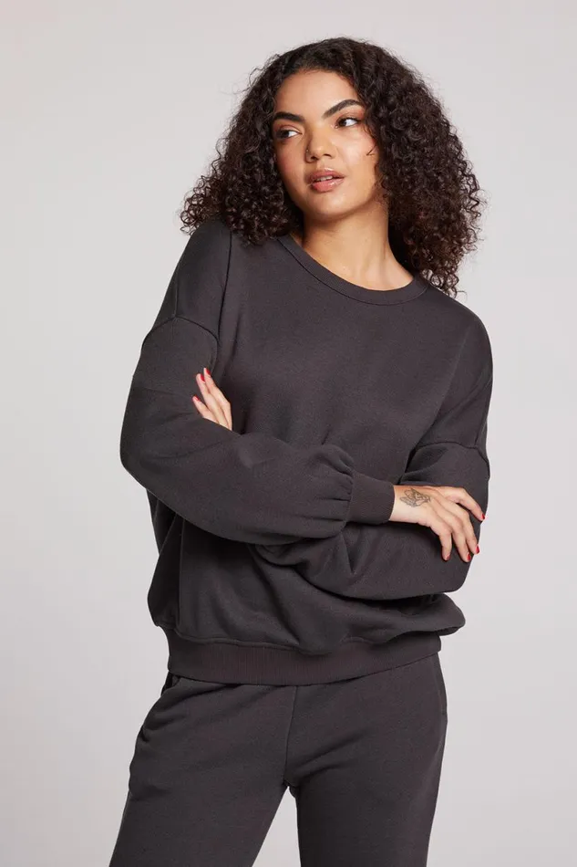 Womens Tops Chaser Brand Alonzo Licorice Pullover