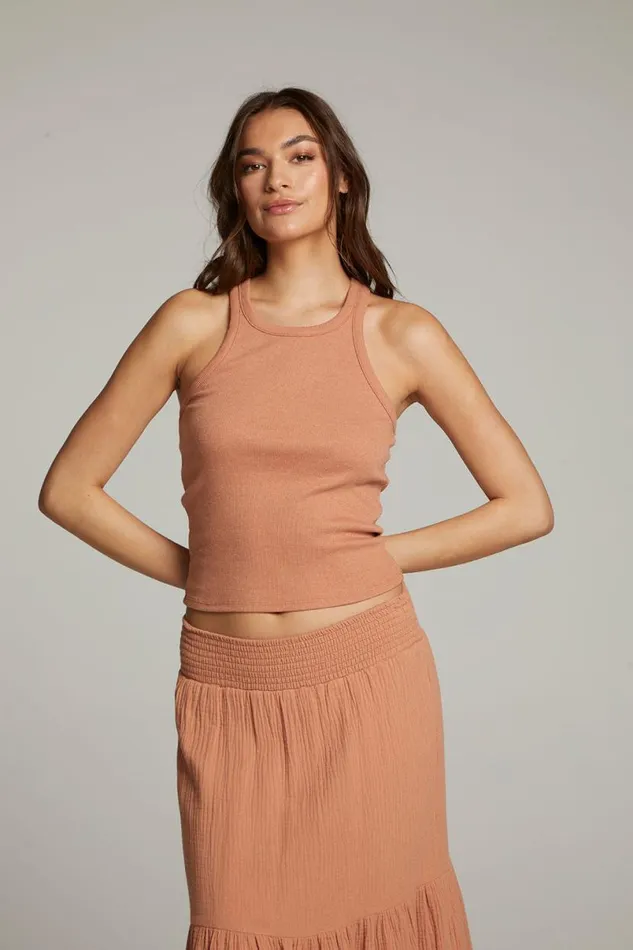 Womens Tops Chaser Brand August Bronze Tank Top
