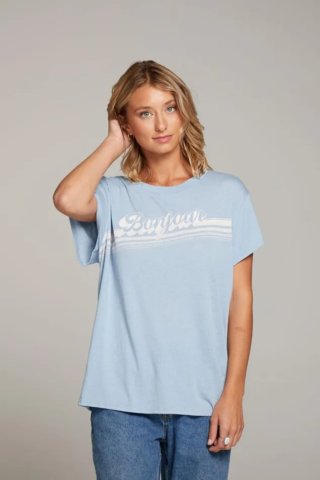 Womens Tops Chaser Brand Bonjour Tee