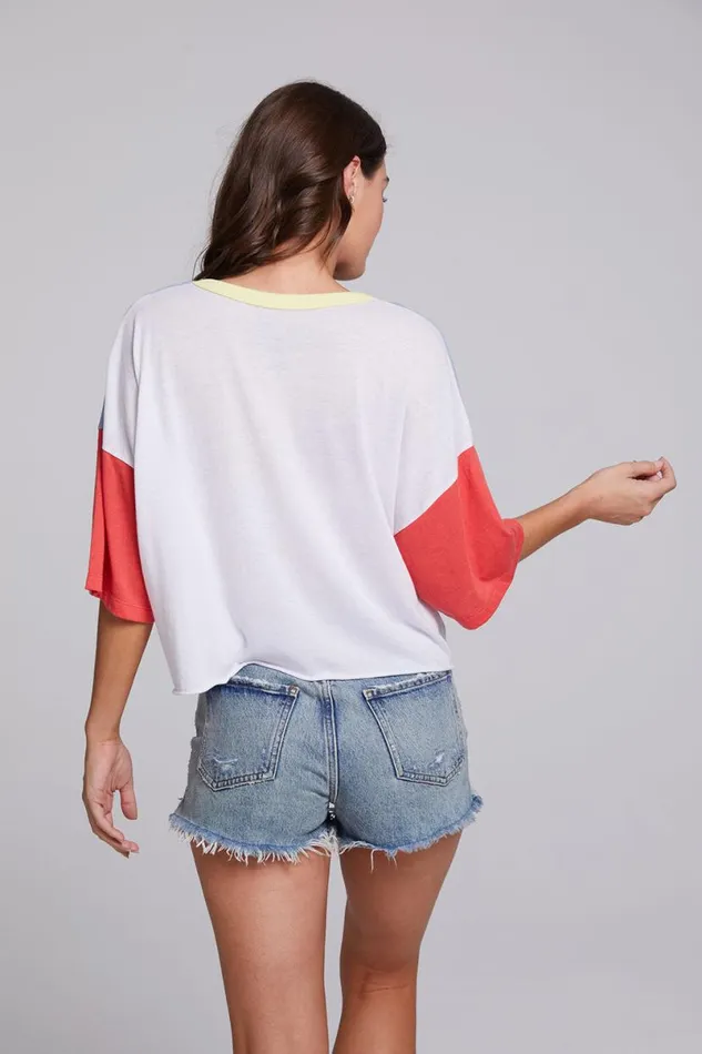 Womens Tops Chaser Brand CocaCola Rainbow Logo Levi Tee